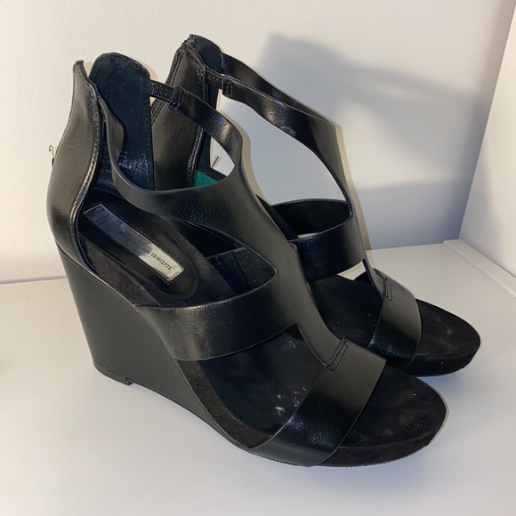 Black Wedge Heels by International Concepts